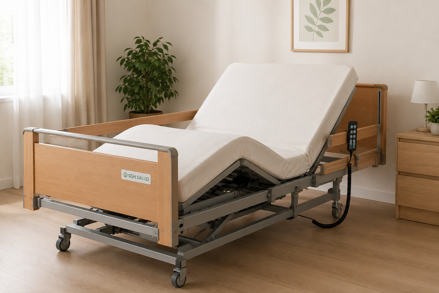 Cama articulada eléctrica en alquiler para personas mayores - SGH Salud